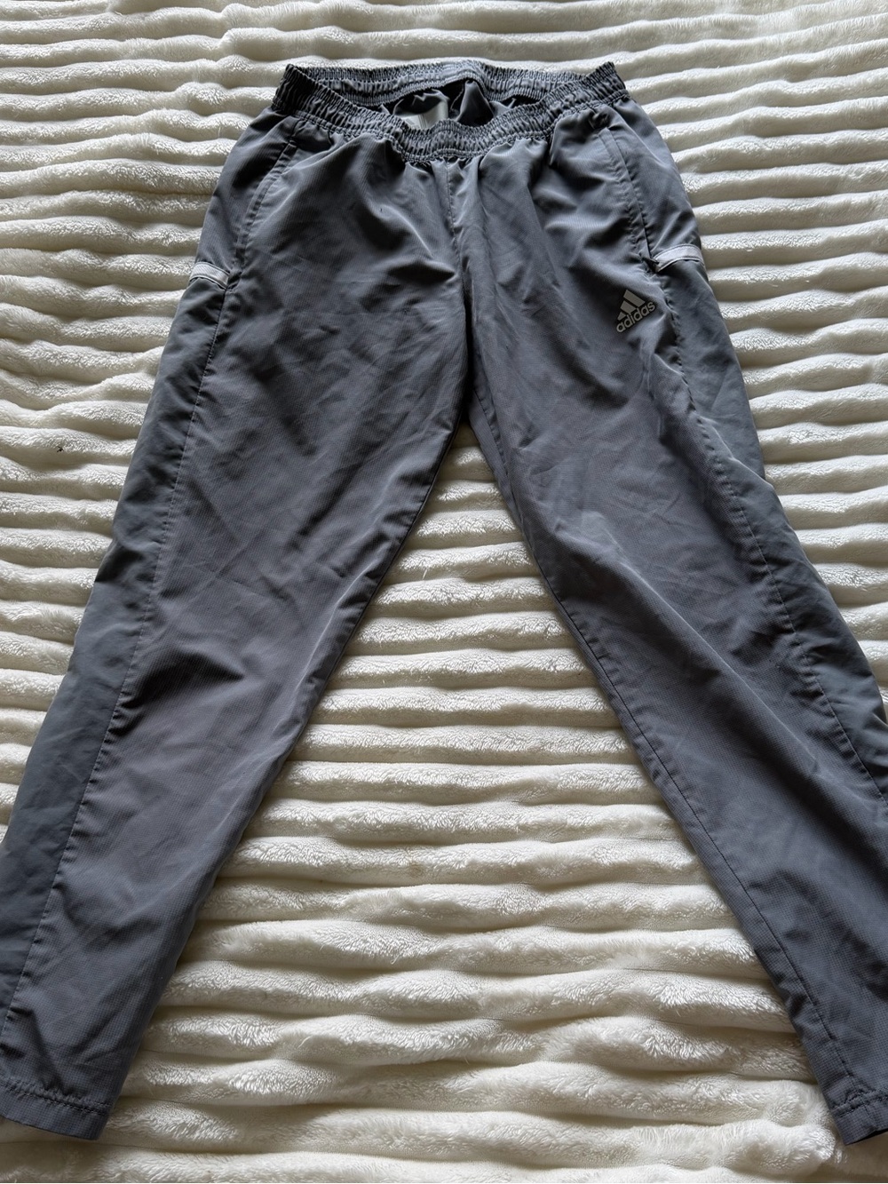 Adidas Gray Athletic Track Pants